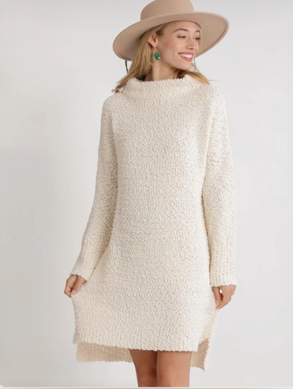 Umgee Cream Sickle Sweater Dress